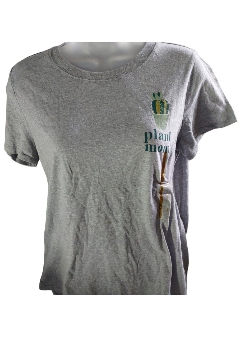 Doe Women's Gray Plant Mom Graphic T Shirt Small